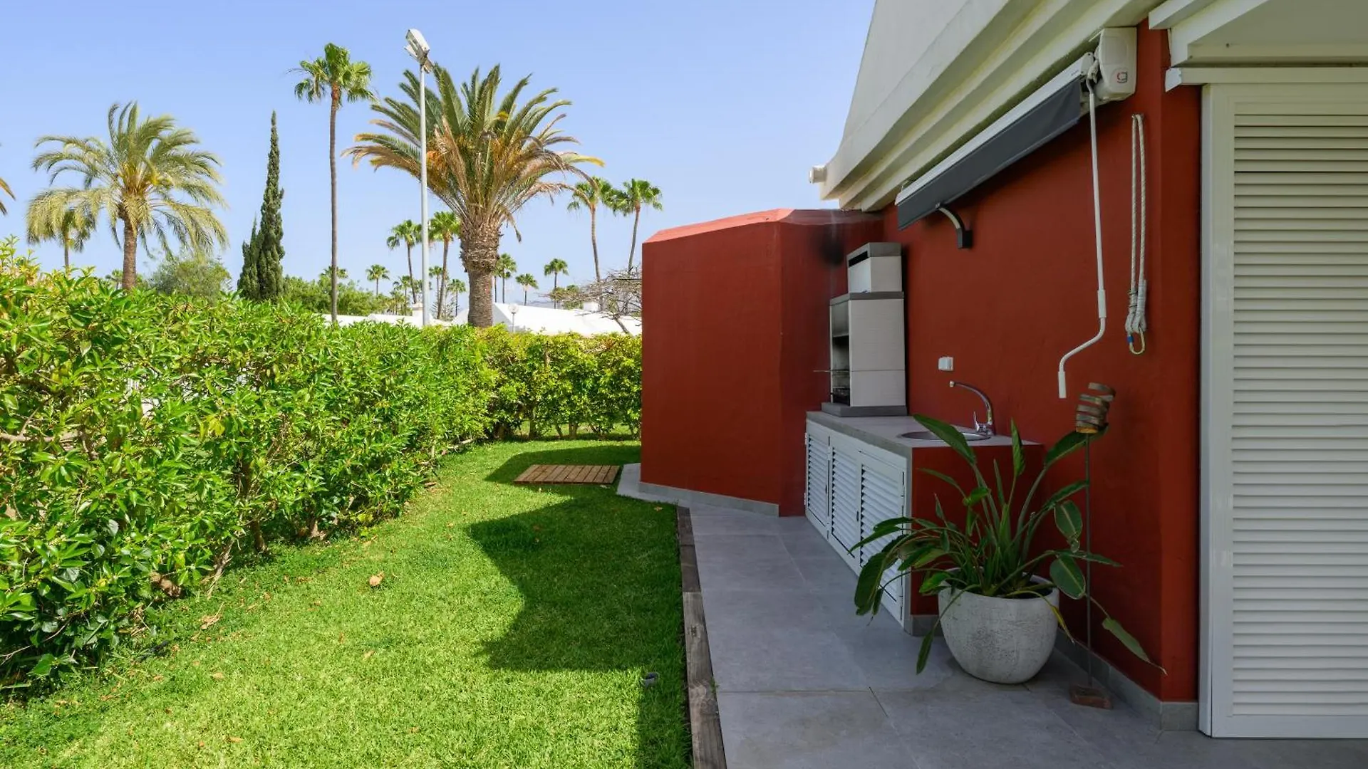 Villa Guerrero - Terraza Y Acceso A Piscina Comun Maspalomas  Hiszpania